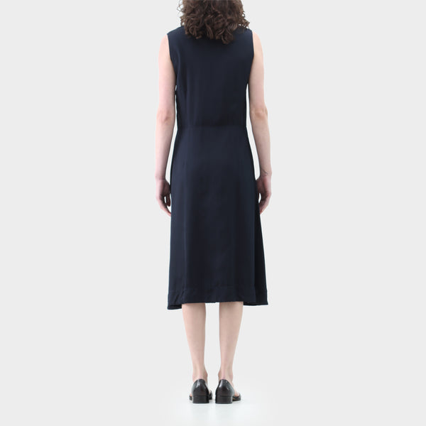 Tricot Comme Des Garcons Satin Velvet Lapel Dress