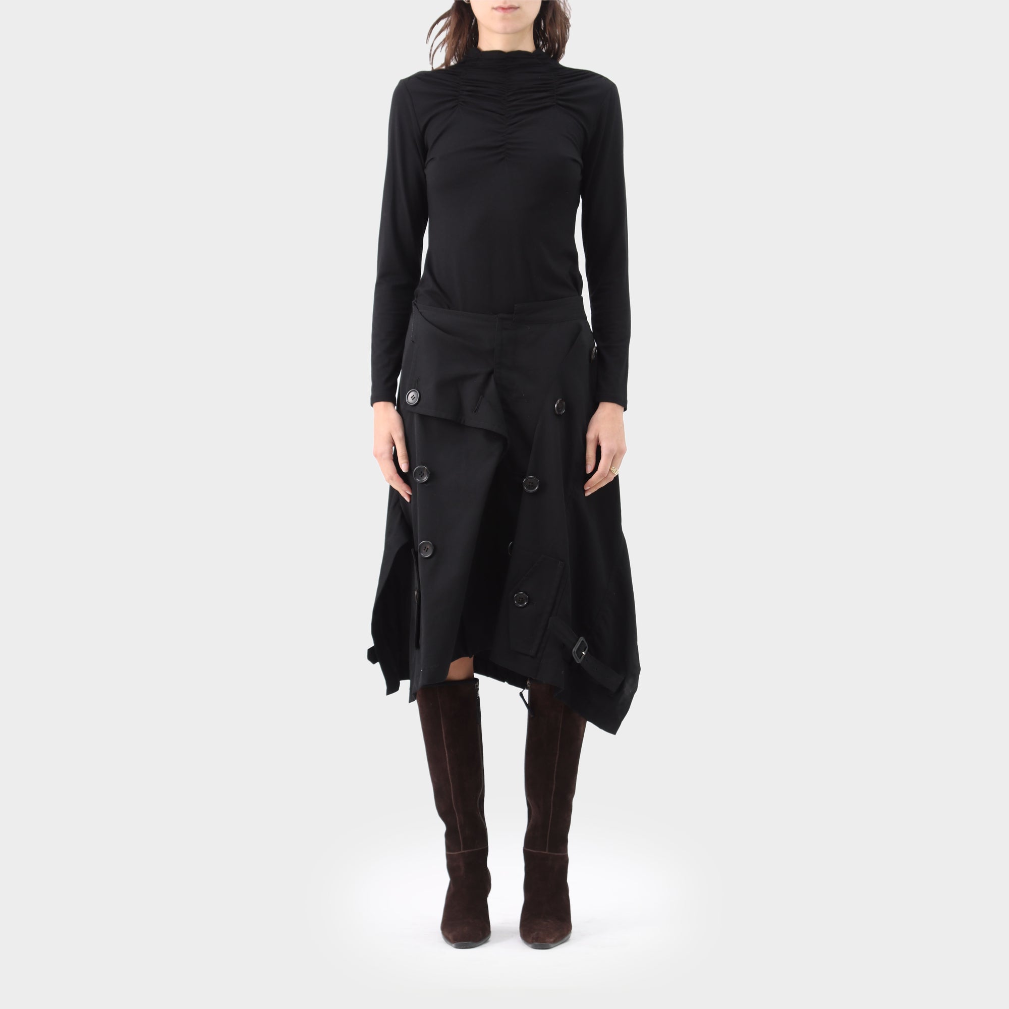 Junya Watanabe wool trench skirt