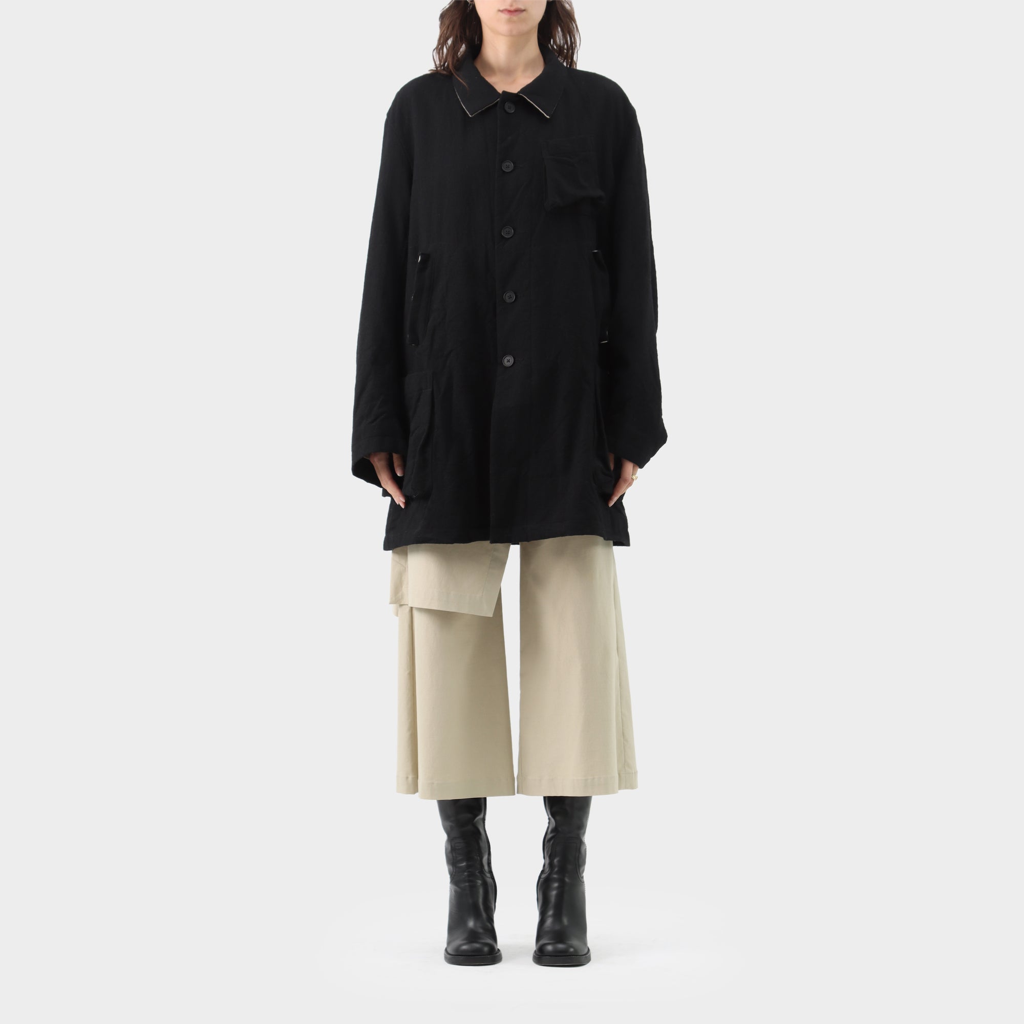 klasica wool lined multi pocket jacket