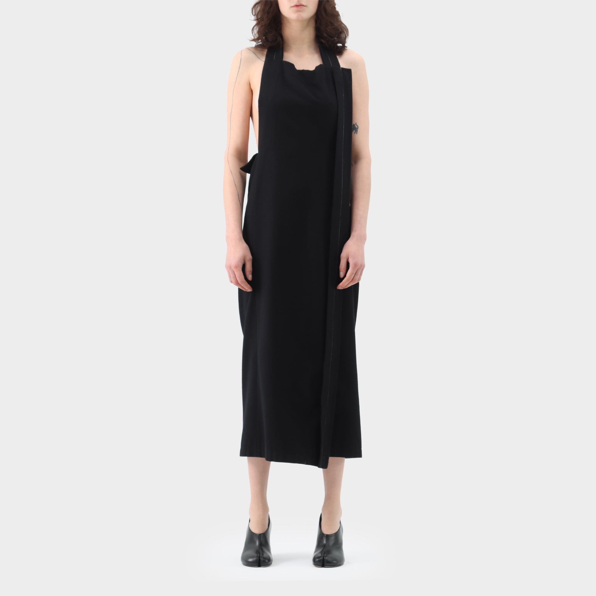 Y's Yohji Yamamoto Wool Halter Dress