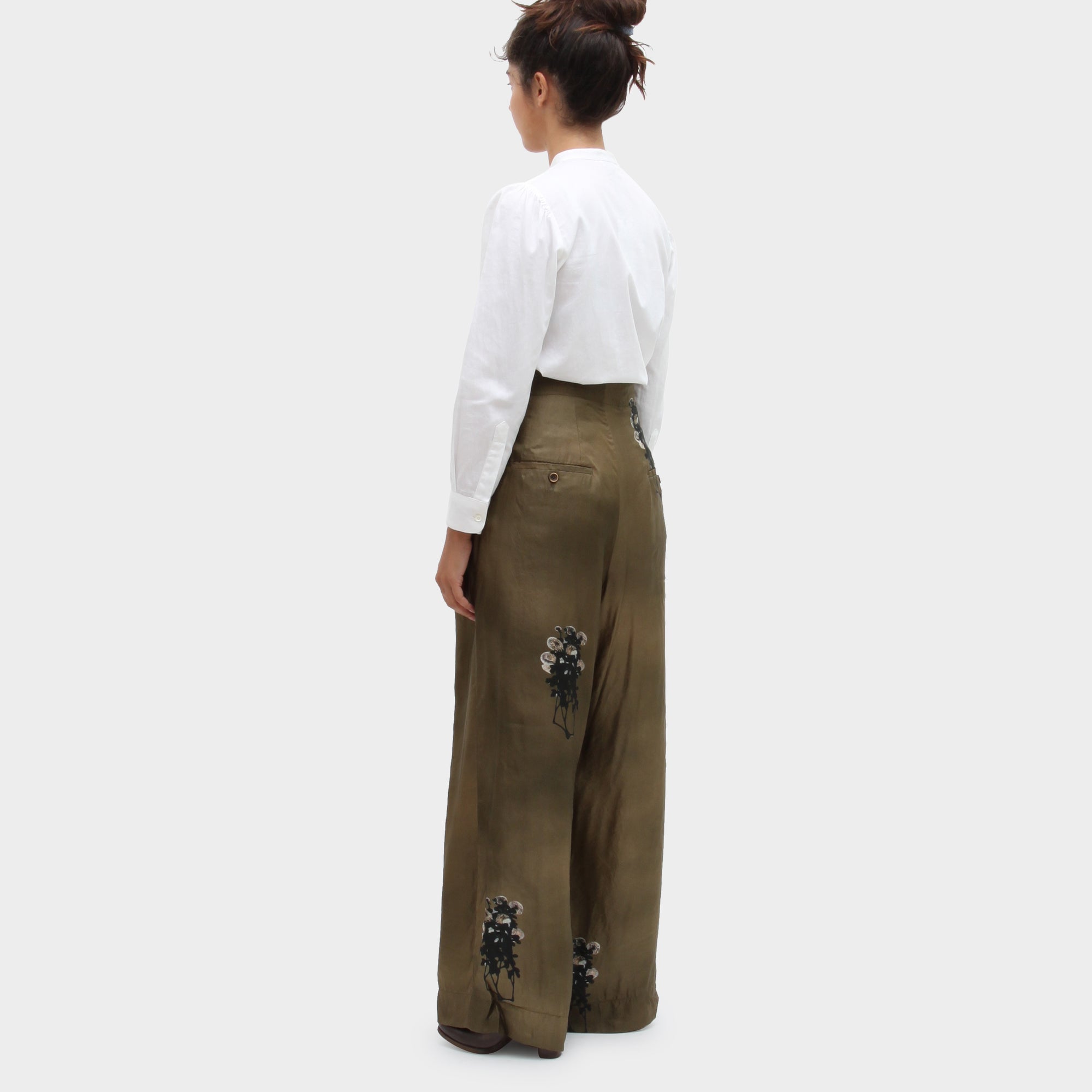 Uma Wang Printed Pansy Pant