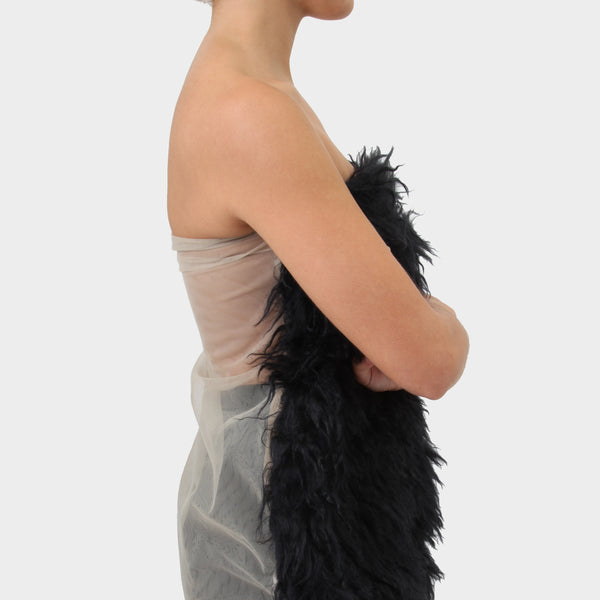 Simone Rocha Tulle and Faux Fur Tube Dress