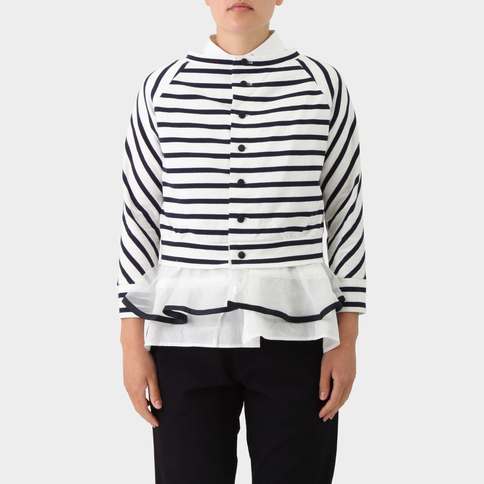 Sacai Breton Stripe Deconstructed Top