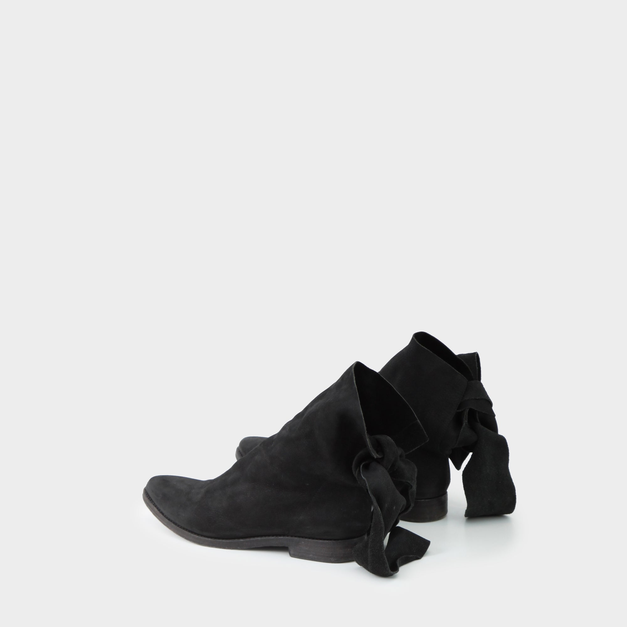 Uma Wang Leather Self-tie Boots